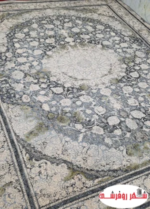 روفرشی مخمل ابریشم هشت ژاکارد اقبال کد 710 رنگ نخودی