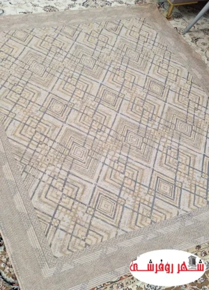 روفرشی مخمل نوین  شرکت اقبال کد 10 رنگ کرم